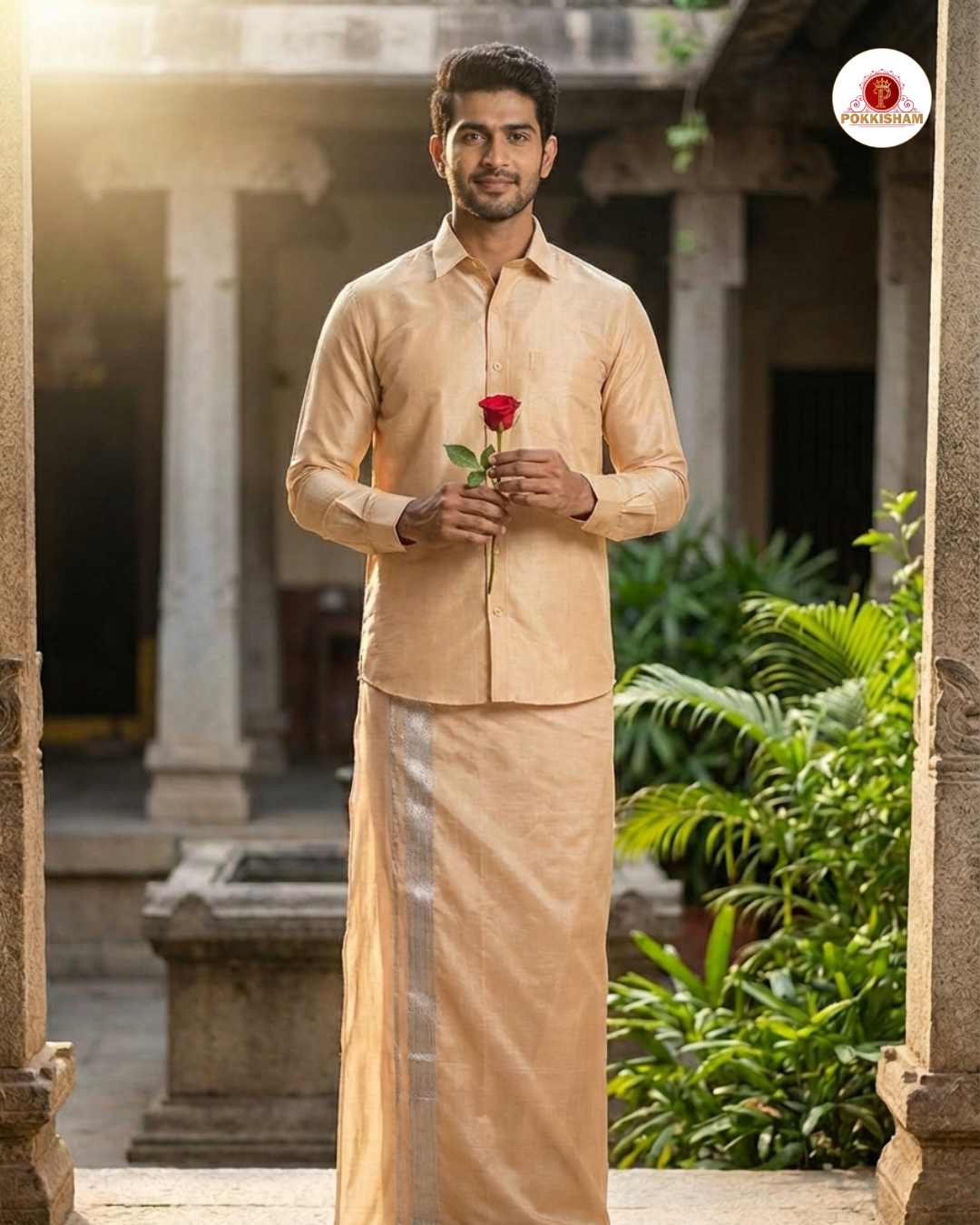 Royal Tissue Dhoti set