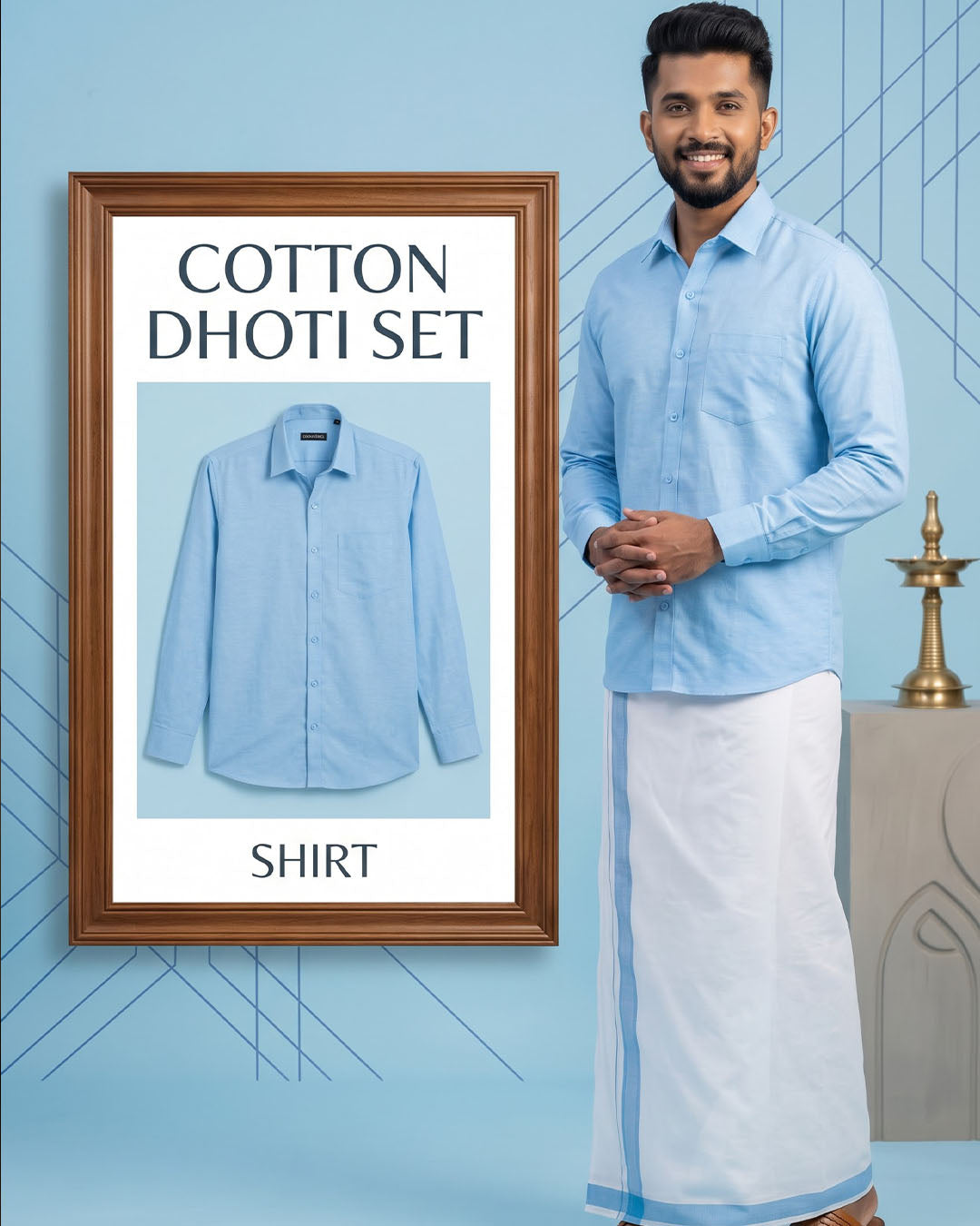 Cotton Dhoti Set
