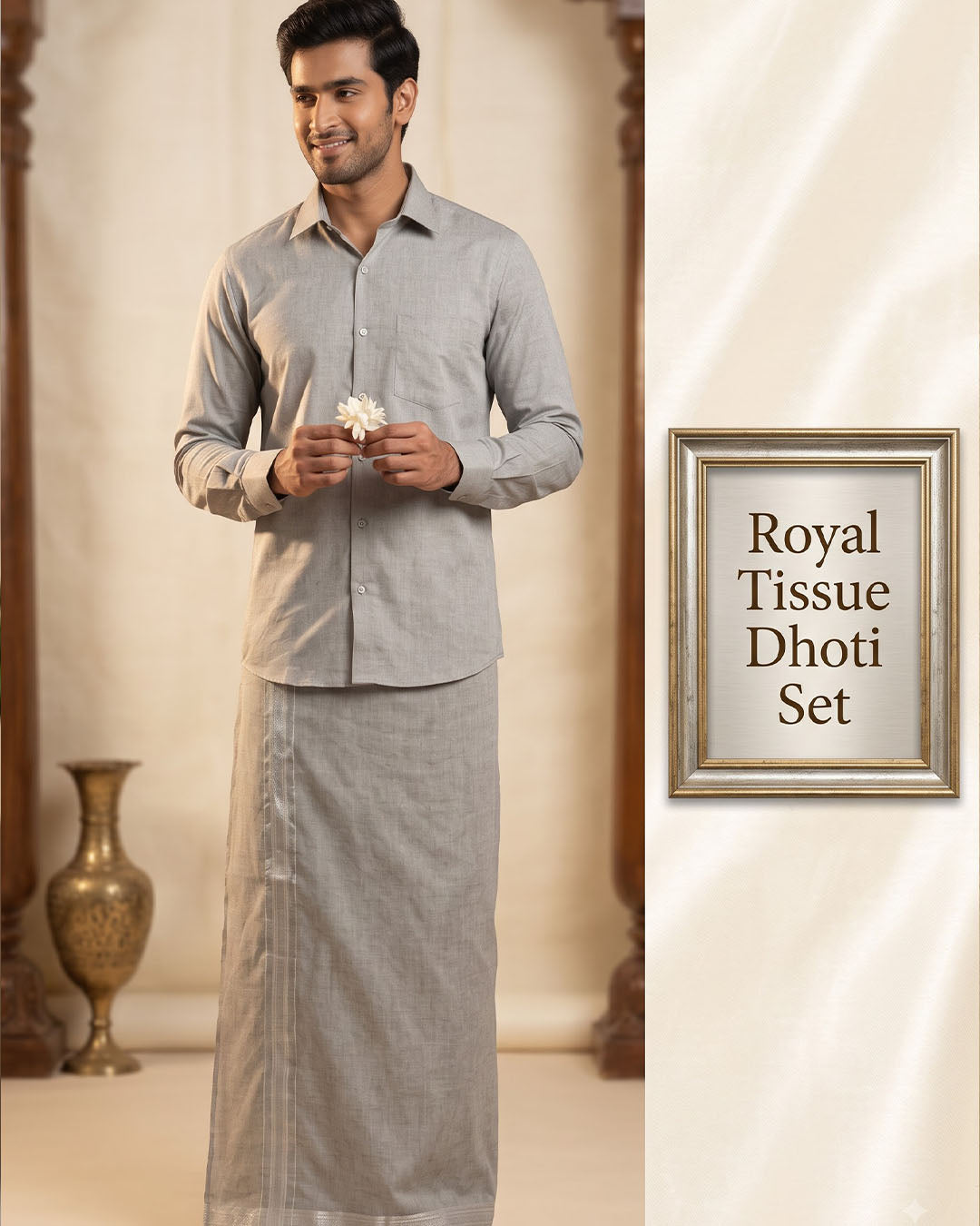 Royal Tissue Dhoti set