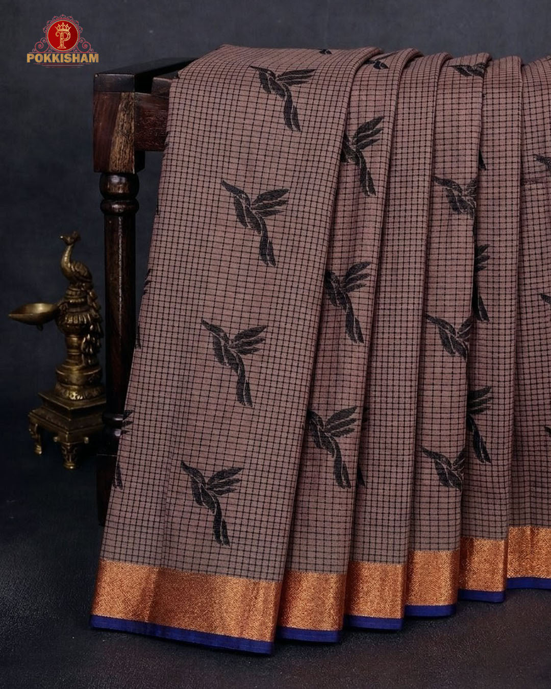 "The Professional 100% Cotton " or "Office & Daylong Comfort Sarees." - Copper Colour
