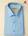 Premium Classic  Men's Cotton Shirt  - Sky Blue