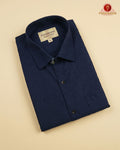 Premium Classic  Men's Cotton Shirt  - Navy Blue