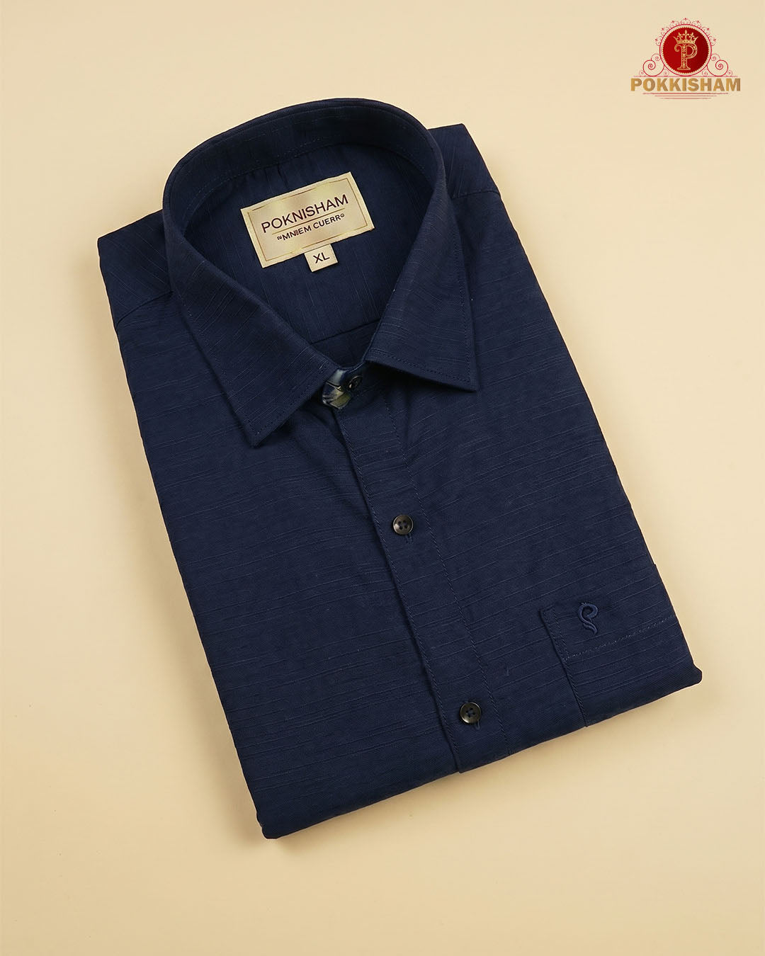 Premium Classic  Men's Cotton Shirt  - Navy Blue