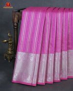 Vairaoosi Soft Silk Sarees With Contrast Pallus & "Silver Zari" Porder - Pink