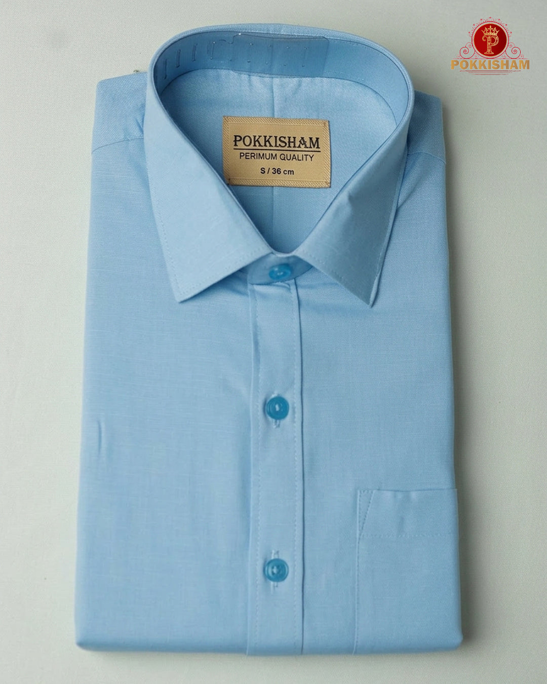 Premium Classic Men's Cotton Shirt And Dhoti Set -Sky Blue