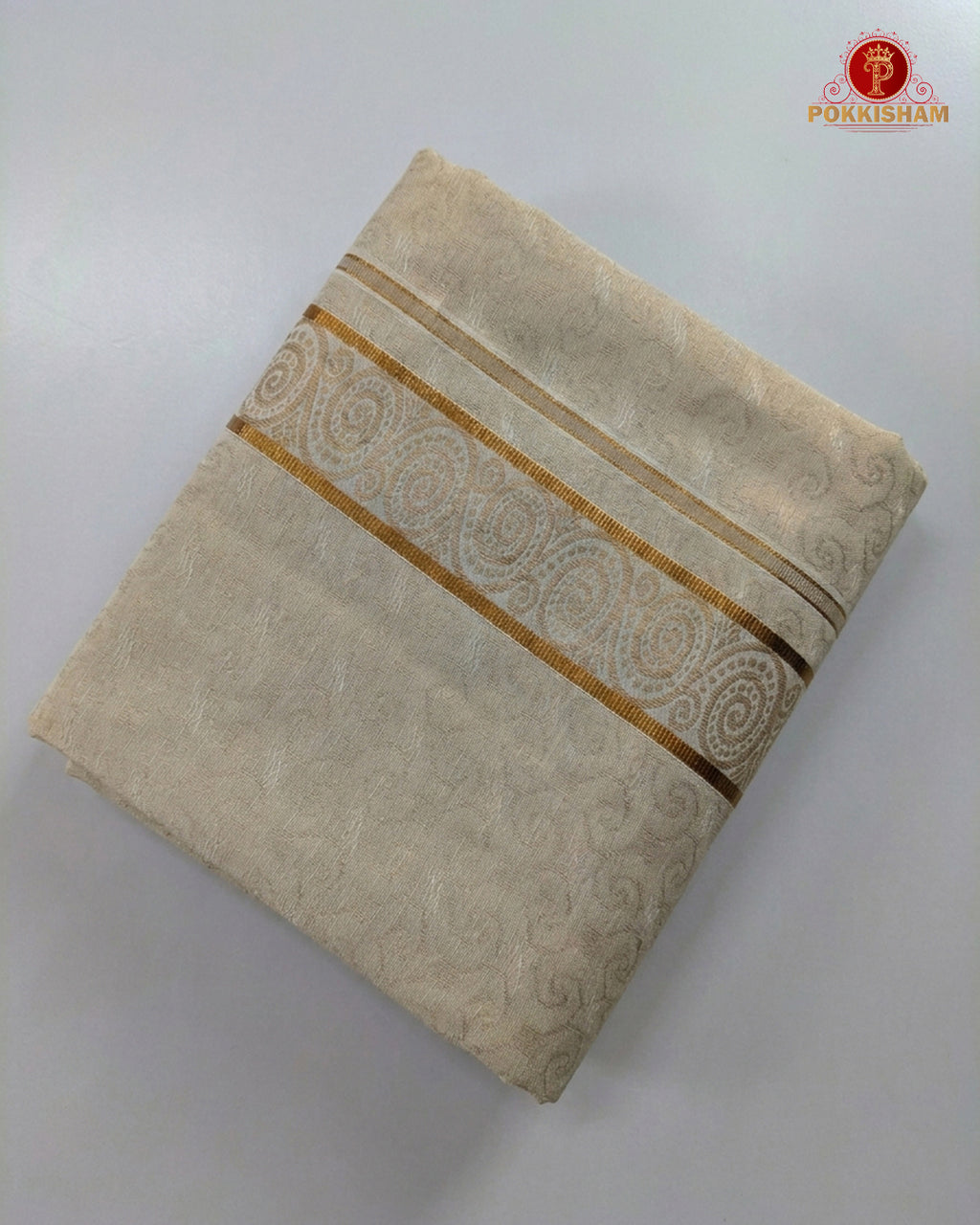 Wedding Zari Brocade Shirt and Dhoti Set - Copper
