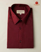 Premium Classic  Men's Cotton Shirt And Dhoti Set - Maroon