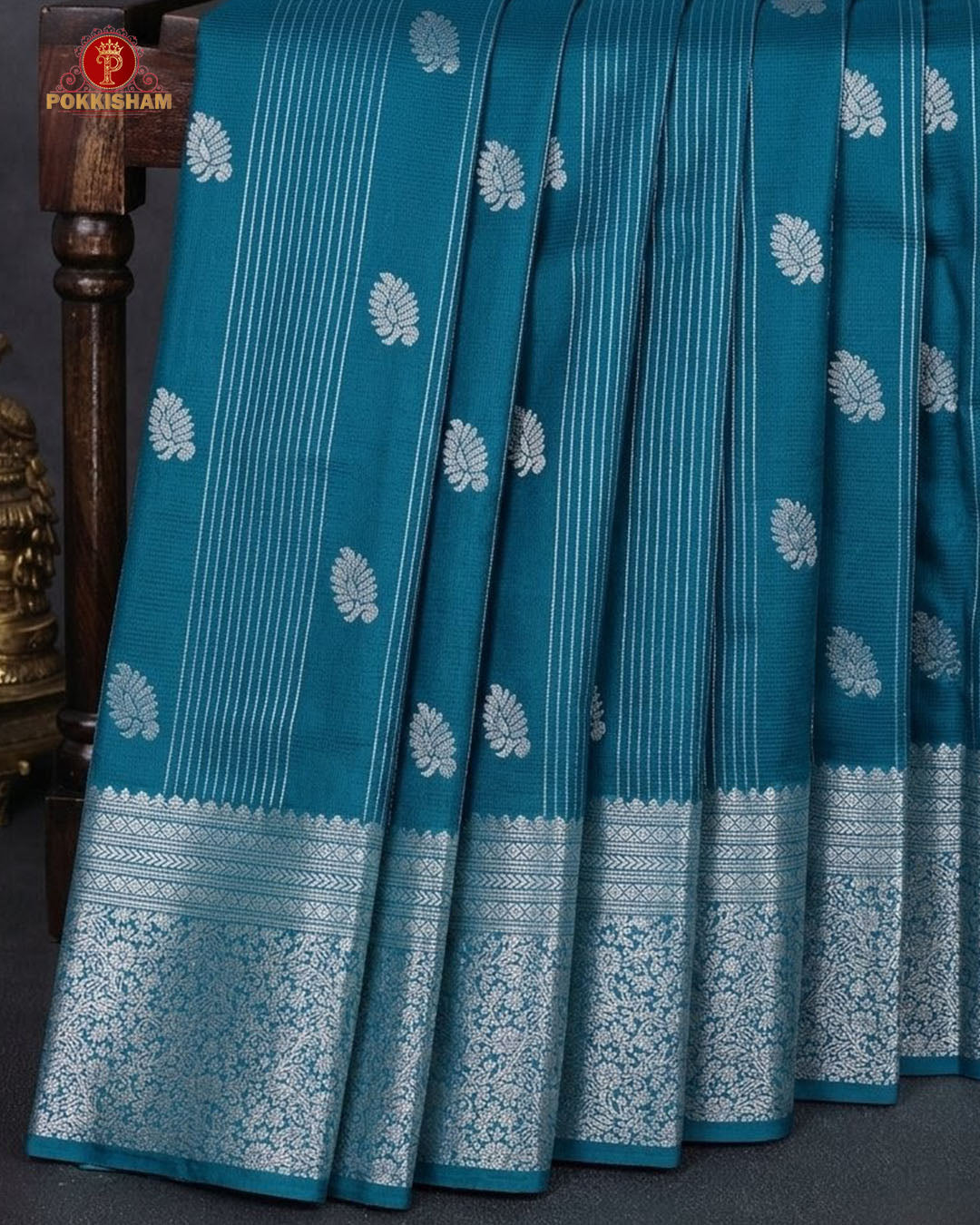 Vairaoosi Soft Silk Sarees With Contrast Pallus & "Silver Zari" Porder -  Sumathi