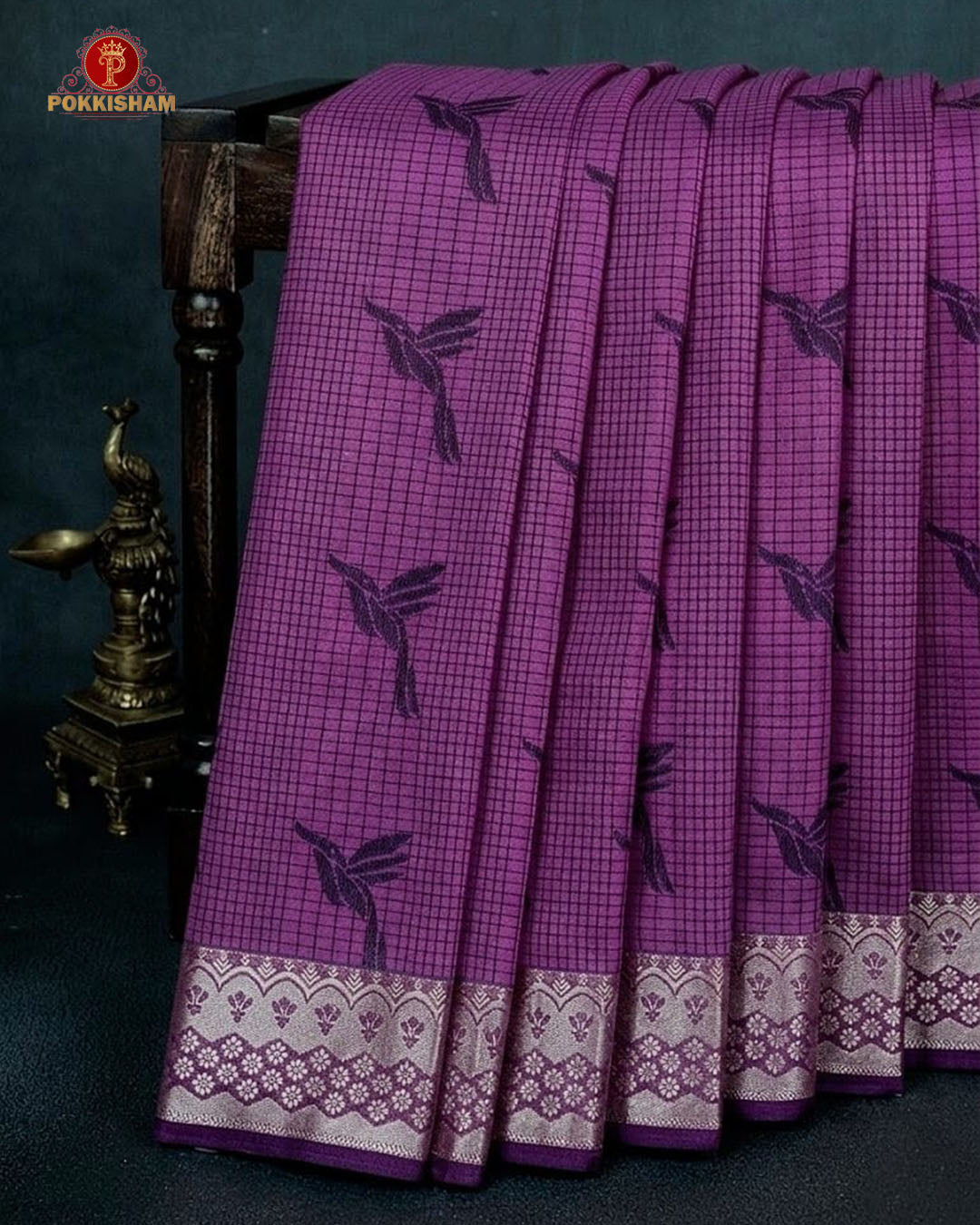 "The Professional 100% Cotton " or "Office & Daylong Comfort Sarees." - Magenta Colour