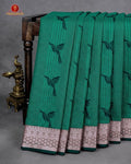 "The Professional 100% Cotton " or "Office & Daylong Comfort Sarees." -  Green Colour