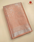Premium Silk Couple Combo Set with Colour Zari - Pinkish Peach