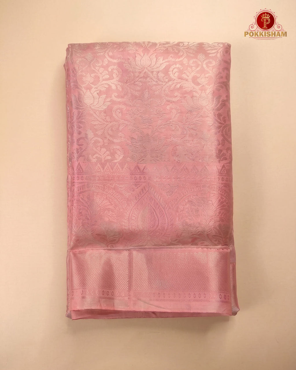 Premium Silk Couple Combo Set with Colour Zari - Pink Rose