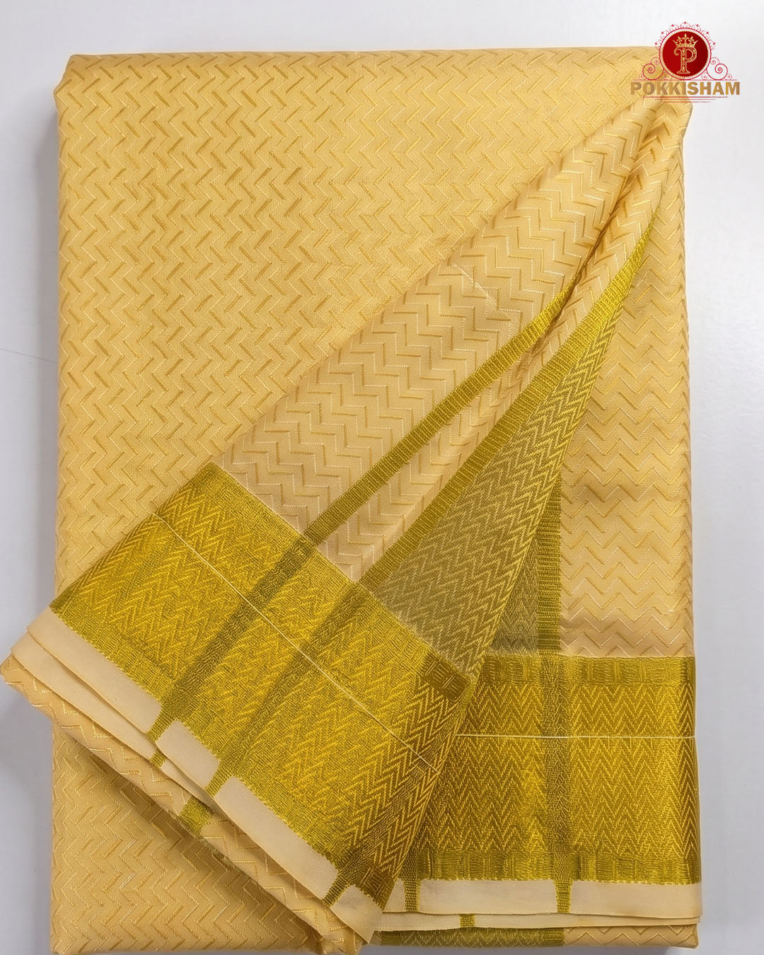 Laxury Wedding Embossed Men's Dhoti Set - Champagen