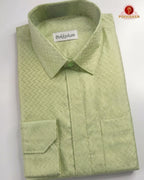 Laxury Wedding Embossed Men's Dhoti Set - Marine Green
