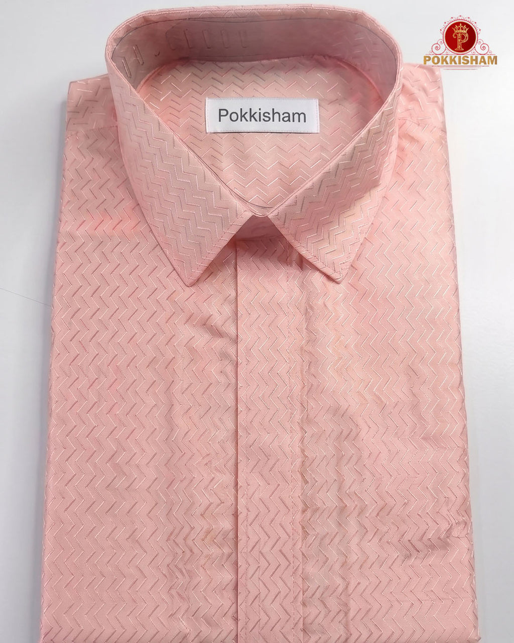 Laxury Wedding Embossed Men's Dhoti Set - Pink