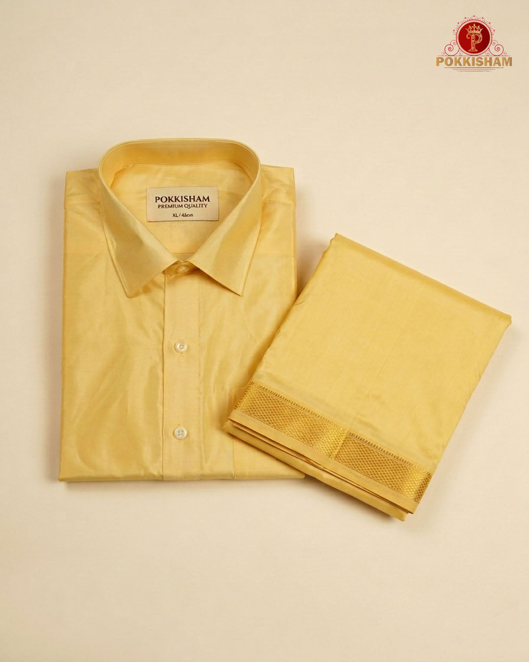 Art Silk Dhoti Set with Gold Zari -   Mango