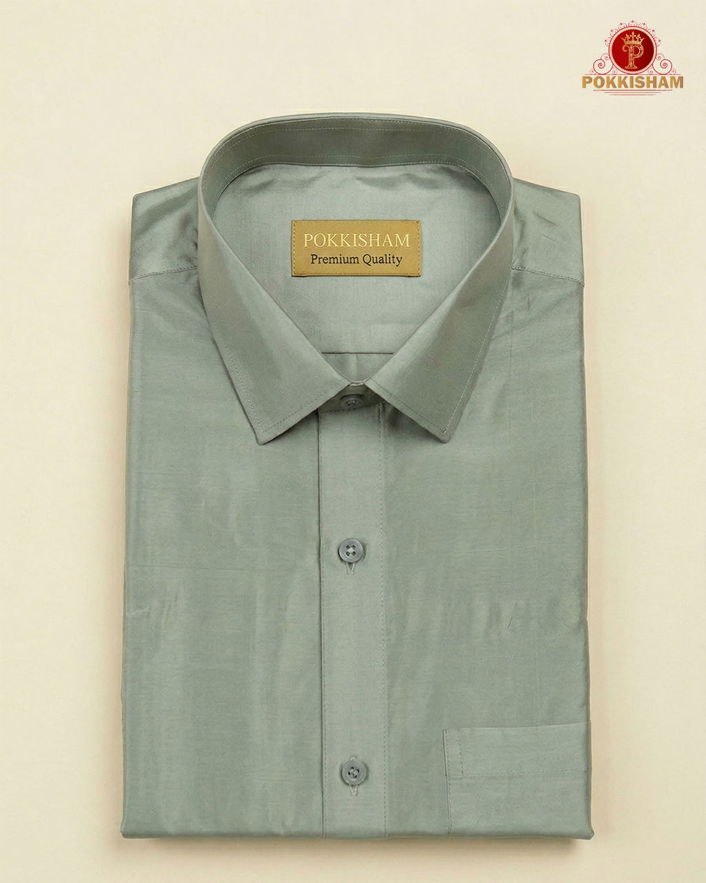 Premium Art Silk Shirt Only  -  Stell Grey