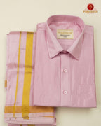 Premium Silk Dhoti Set  With Gold Zari -  L.Rose