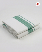 Premium Classic  Men's Cotton Shirt And Dhoti Set - Green