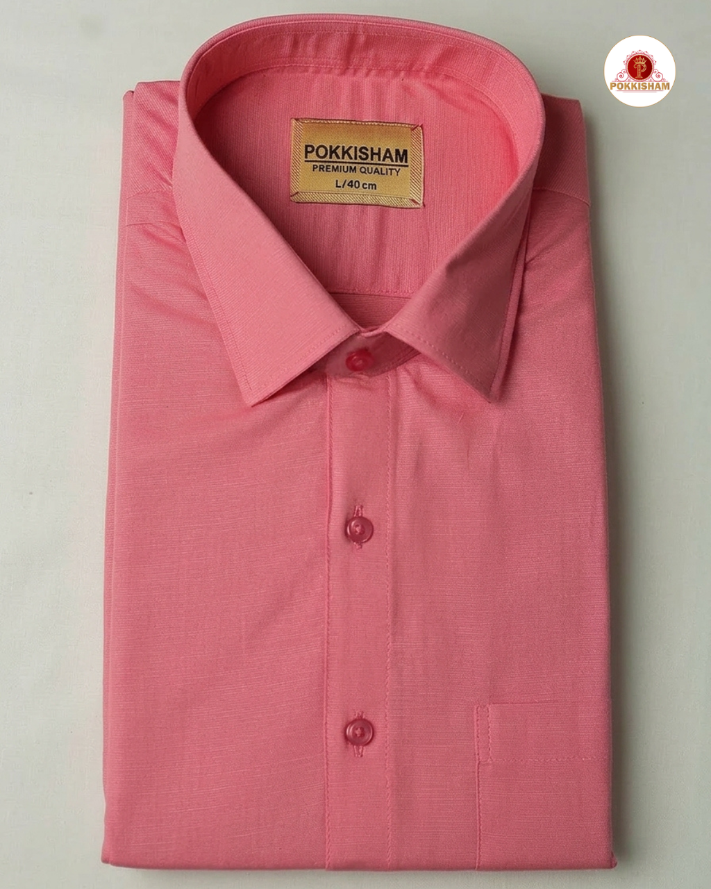 Premium Classic  Men's Cotton Shirt And Dhoti Set - Peach Pink