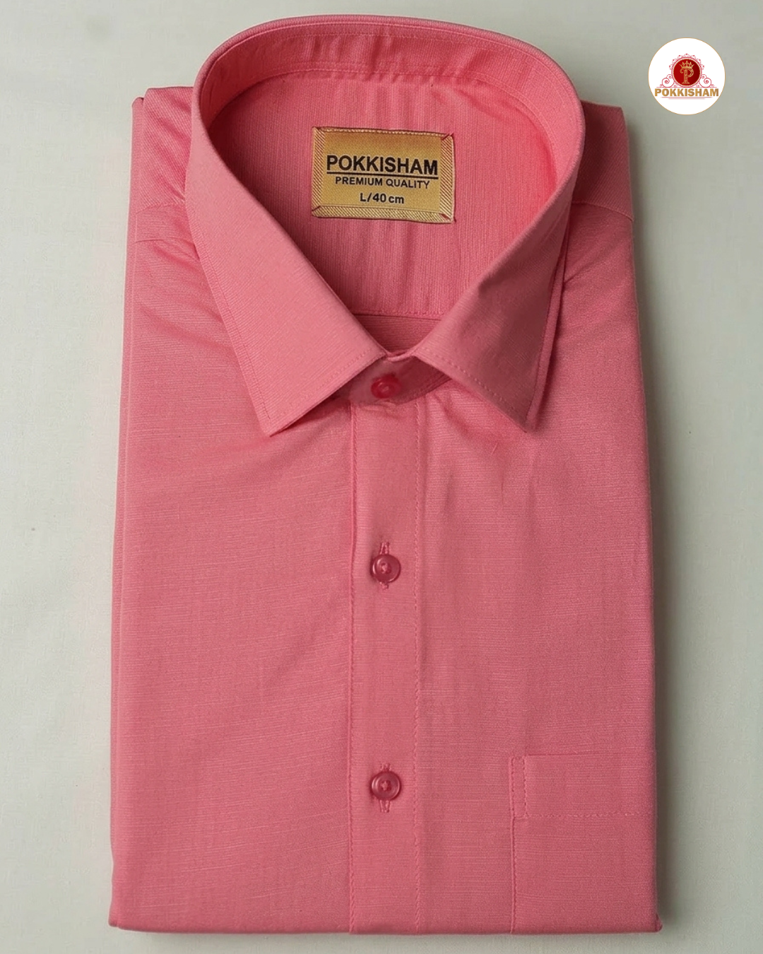 Premium Classic  Men's Cotton Shirt And Dhoti Set - Peach Pink