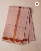 Men's Cotton Tissue Dhoti Set With-  Copper Zari