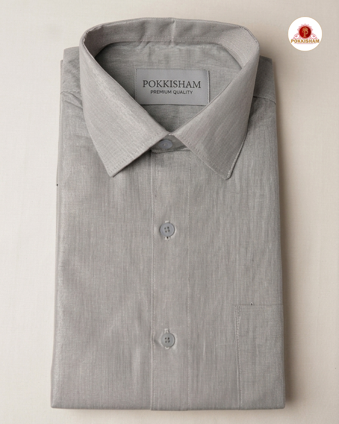 Classic Look Mens  Royal Tissue  shirt and Dhotis- Grey