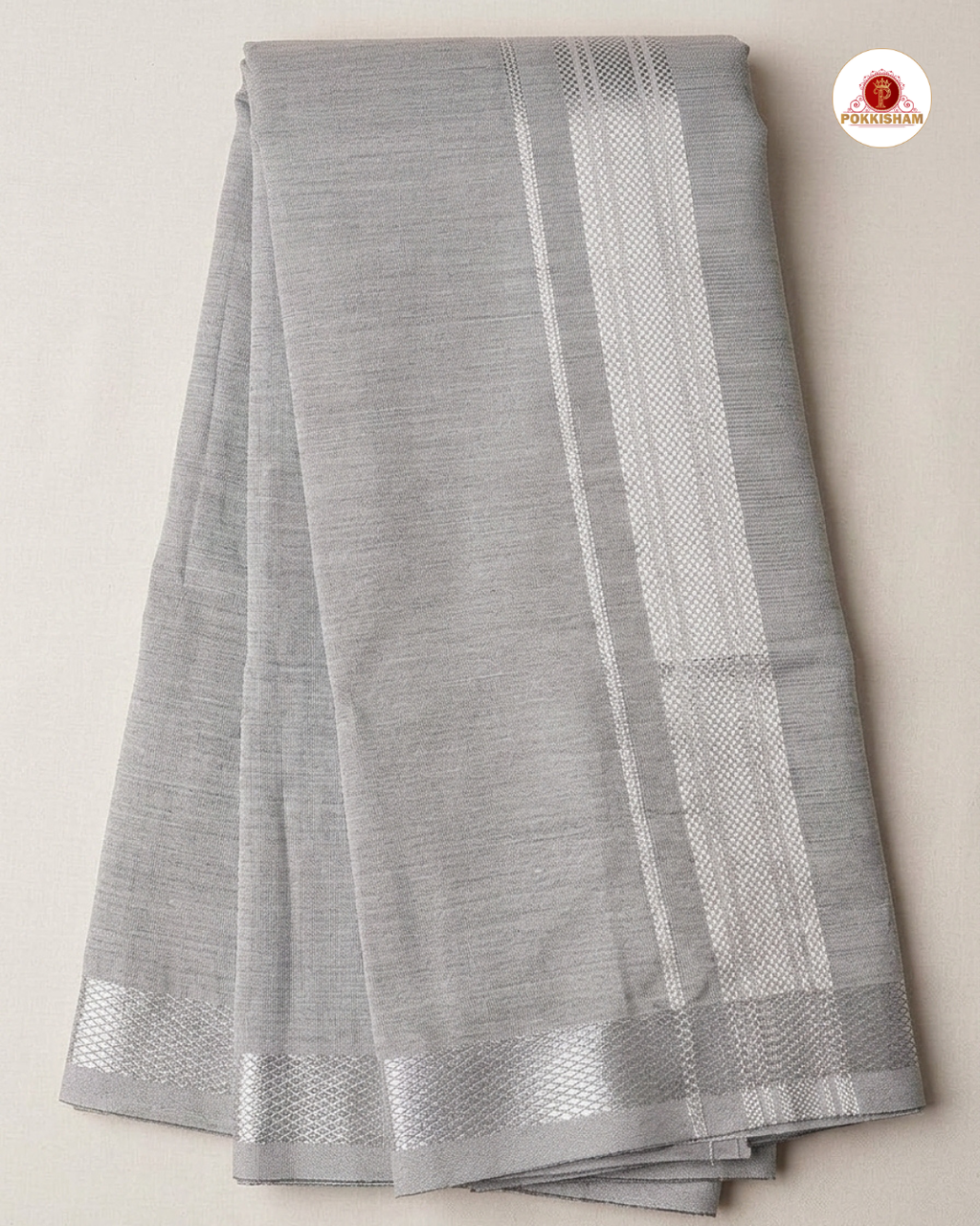Classic Look Mens  Royal Tissue  shirt and Dhotis- Grey