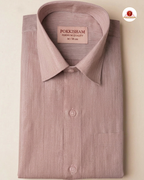 Classic Look Mens  Royal Tissue  shirt and Dhotis- Peach  Biscut