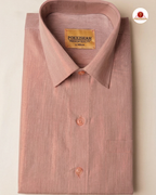 Classic Look Mens  Royal Tissue  shirt and Dhotis- Copper