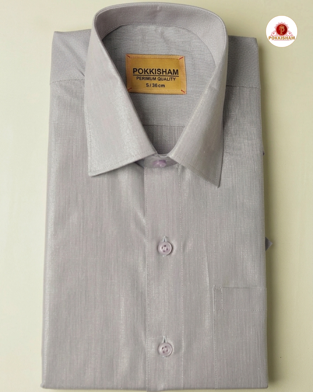 Classic Look Mens  Royal Tissue  shirt and Dhotis- Peach Voilet