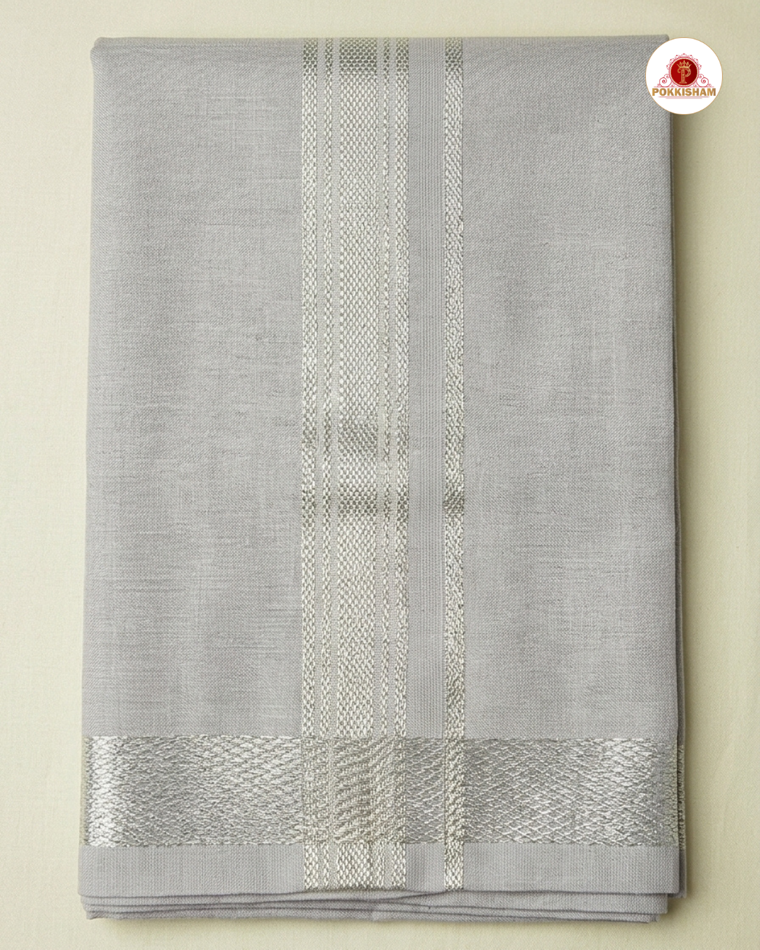 Classic Look Mens  Royal Tissue  shirt and Dhotis- Peach Voilet