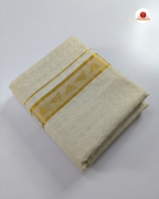Wedding Zari Brocade Shirt and Dhoti Set - Gold
