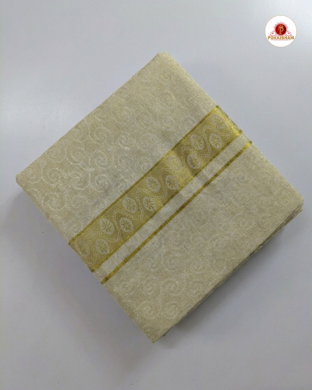 Wedding Zari Brocade Shirt and Dhoti Set - Gold