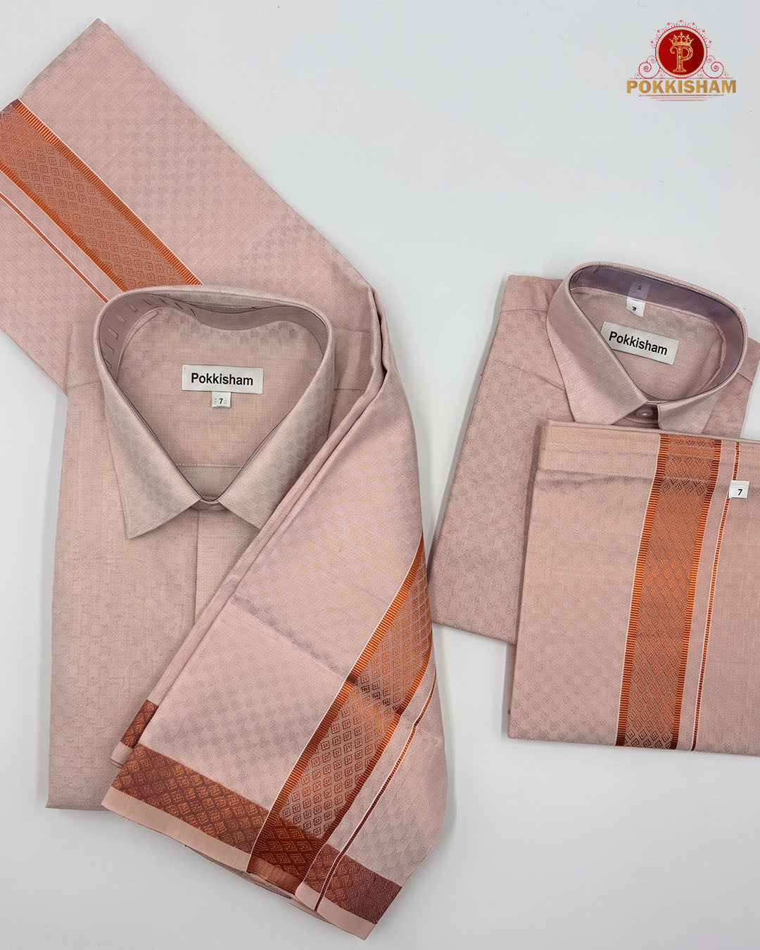 Tissue Emboss Copper Wave  Father & Son Combo