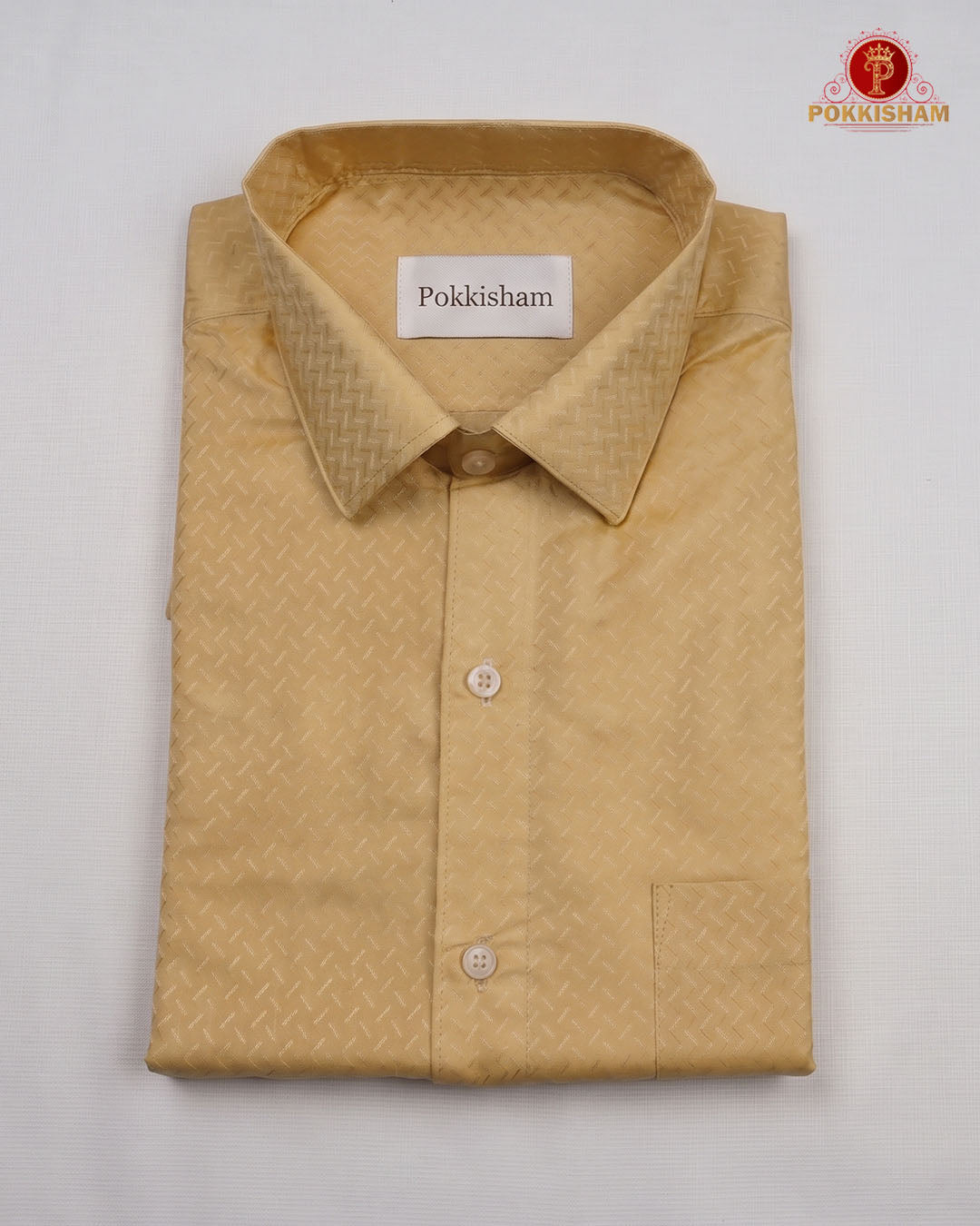 Wedding Pure Silk  Mens shirt and Dhotis Set  -  Biscut
