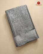 Premium Silk Couple Combo Set with Colour Zari - Steel Grey