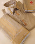 Luxury Aari Work Wedding Silk Dhoti Set - (HandCrafted)