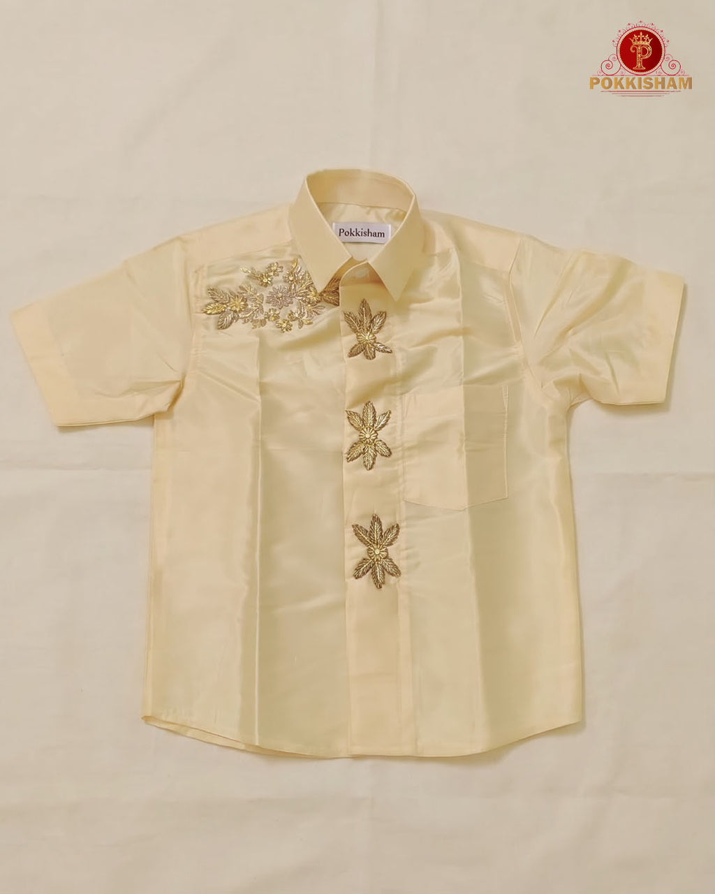 Luxury Aari Work Kids Dhoti Set - (HandCrafted)
