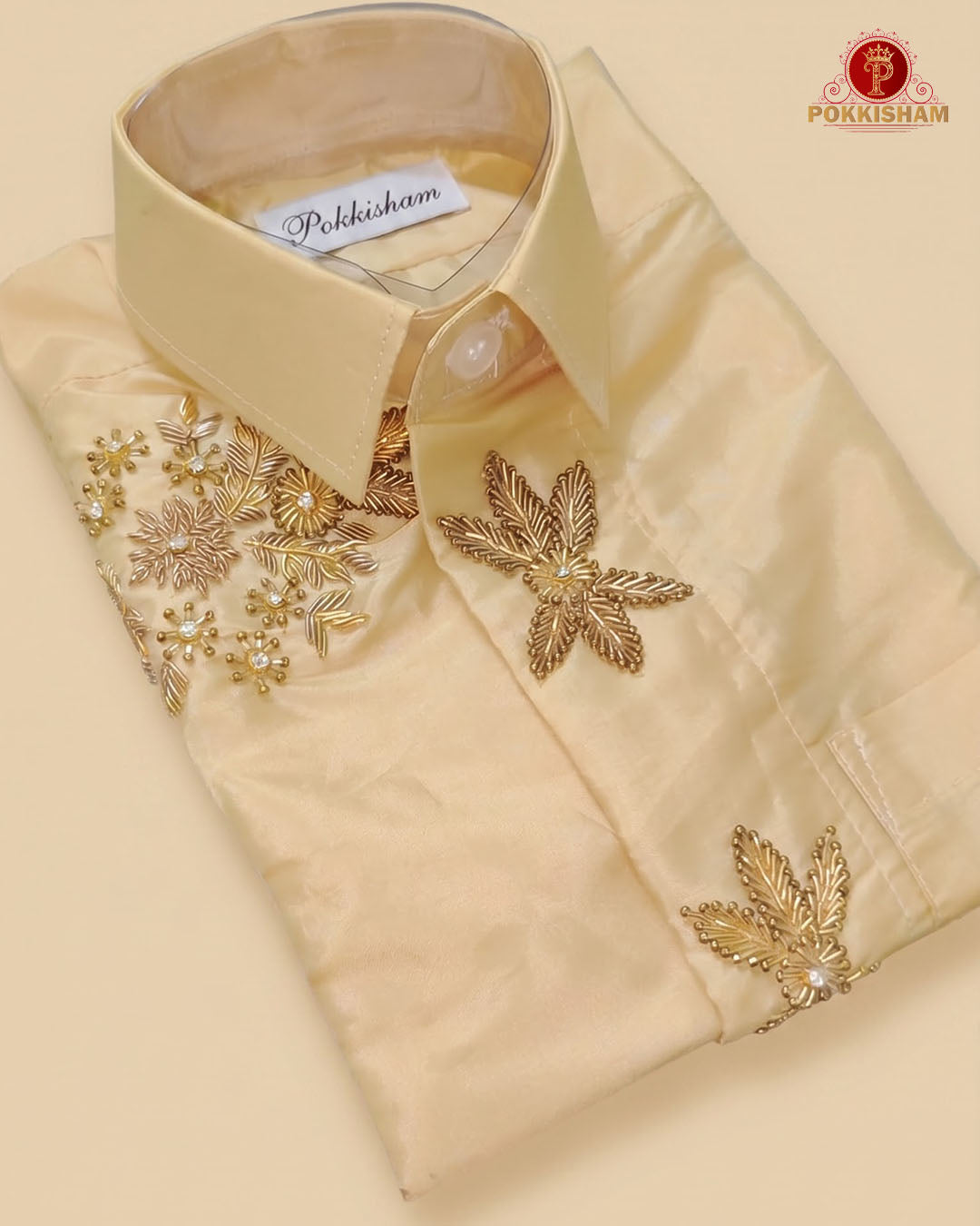 Luxury Aari Work Kids Dhoti Set - (HandCrafted)