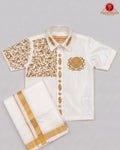 Luxury Aari Work Kids Dhoti Set - (HandCrafted)