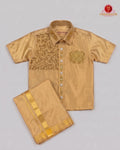 Luxury Aari Work Kids Dhoti Set - (HandCrafted)