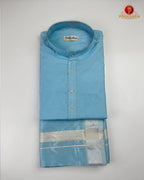 Premium Classic  Kurta Shirt - Sky Blue