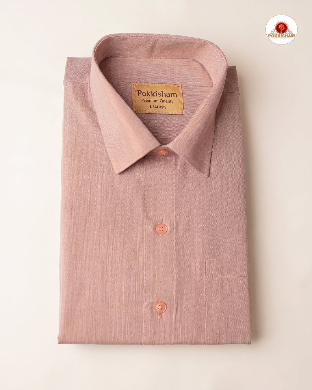 Classic Look  Royal Tissue  shirt  Only - Peach Biscut
