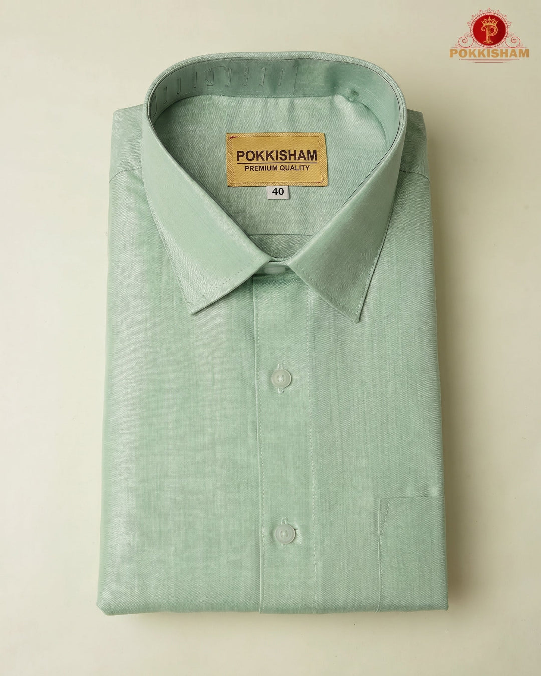 Classic Look  Royal Tissue  shirt  Only - Peach Green